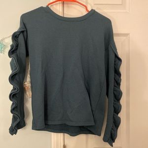 Long sleeve ruffle blouse